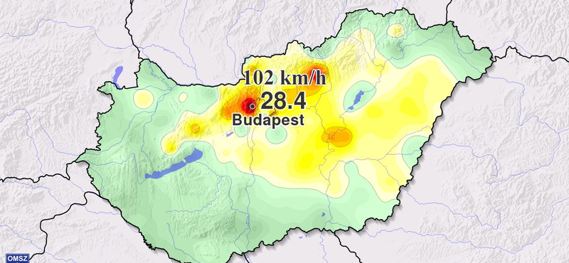 Megdőlt a fővárosi szélrekord szombaton