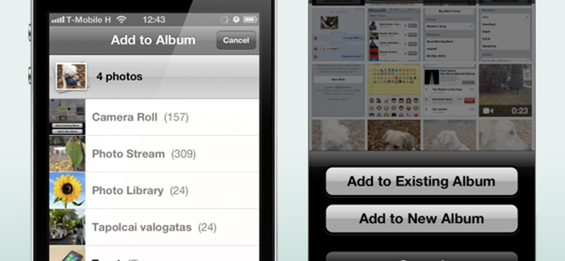 Új fotóalbumok létrehozása az iOS eszközön