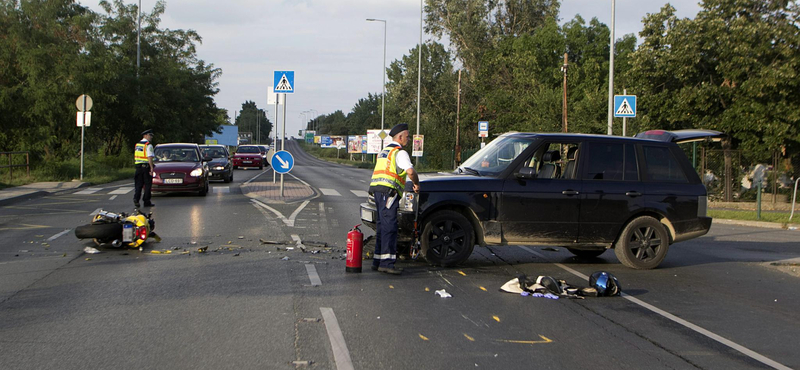 Fotó a zuglói halálos motosbaleset helyszínéről