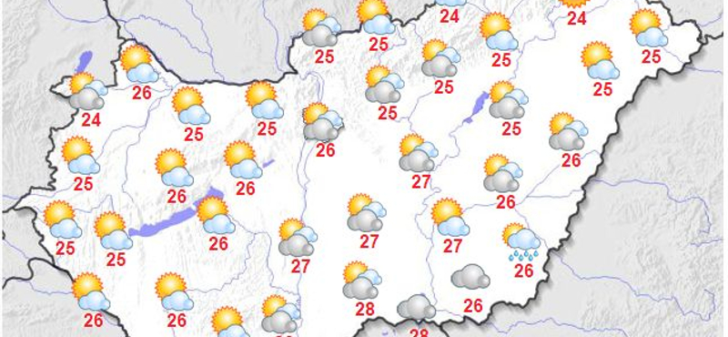 Felhős, de többnyire napos időnk lesz