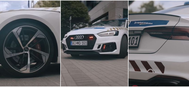 Drogdílertől lefoglalt 450 lóerős Audiból lett magyar rendőrautó