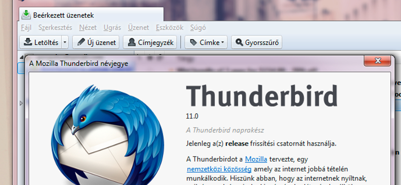 Letölthető a Thunderbird 11! Megújult a népszerű levelező!