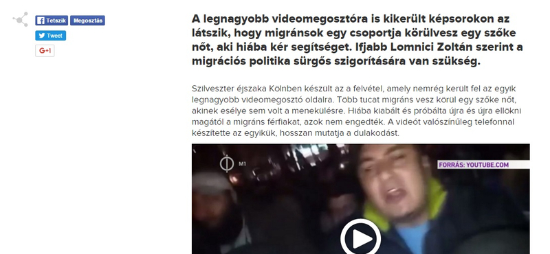 Az M1 új köntösben tálalja a kamu kölni videós mellényúlását