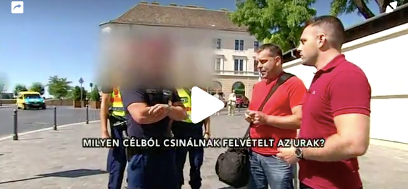 Igazoltatták a Hír TV stábját a rendőrök a Várban