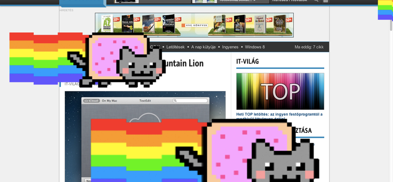 Döbbenet: Nyan Cat támadás a világ bármelyik weboldala ellen!