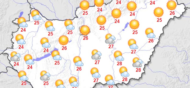 Késő nyári időnk lesz kedden is