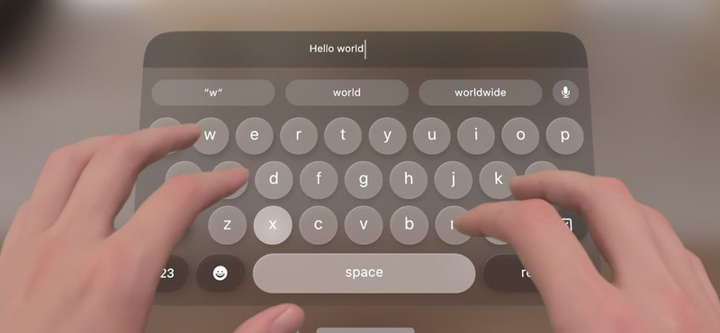 Itt a válasz: így lehet irányítani az Apple csodaszemüvegét, lesz egy virtuális billentyűzet is