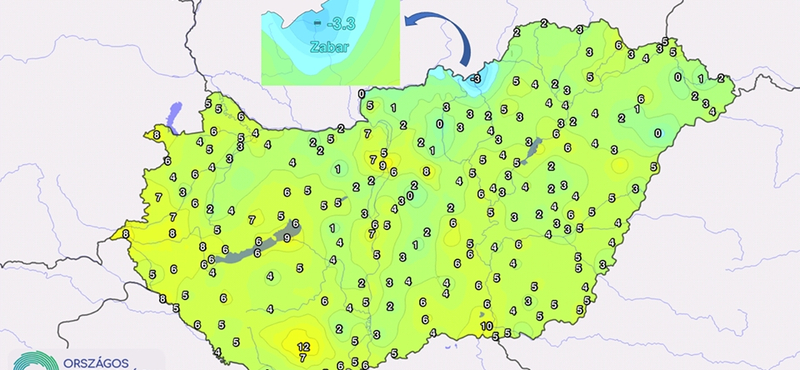 OMSZ: 68 éves hidegrekord dőlt meg hajnalban