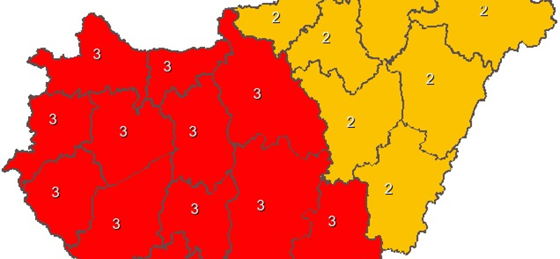 Pirosba borul péntekre a fél ország a hőség miatt – térkép