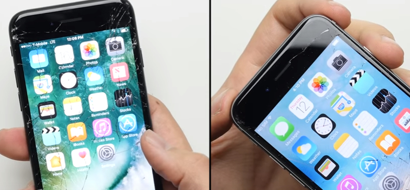 Ejtésteszt, vajon melyik az ellenállóbb? iPhone 7 vs. iPhone 6s – videó