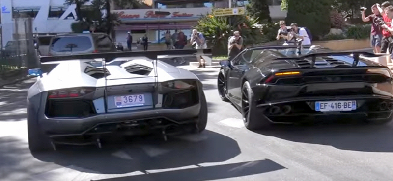 Erre a két extrém Lamborghinire még a monacóiak is összefutottak – videó