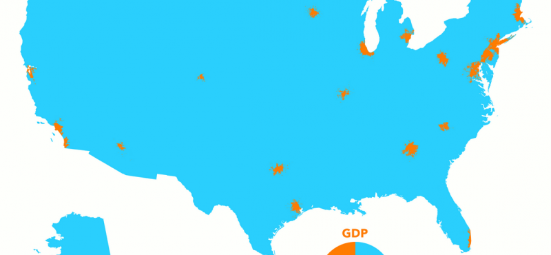 23 város termeli meg az amerikai GDP felét