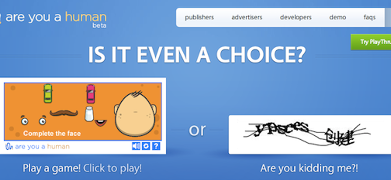 CAPTCHA helyett játék: próbálja ki!