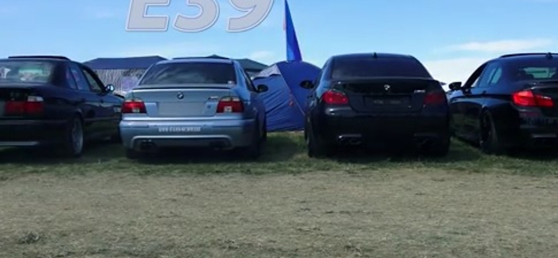 Így röfögtet négy generációnyi BMW M5 – videó