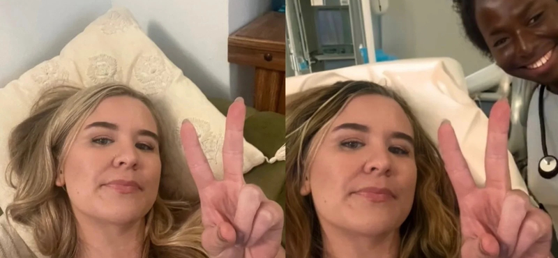 Kórházi ágyat photoshopolt maga mögé a nő, az átverés tökéletesen sikerült – videó