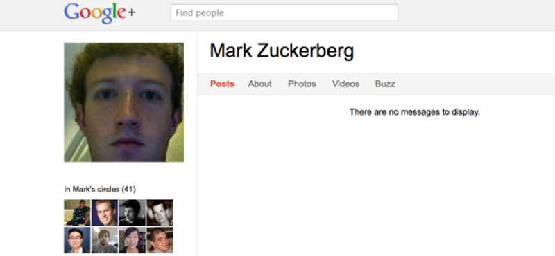 Nézze meg a Facebook alapító Google+ oldalát