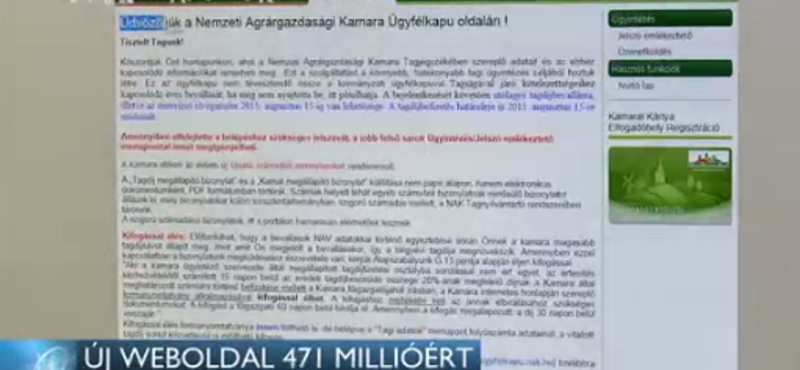 471 millióból kap új weboldalt az agrárgazdasági kamara