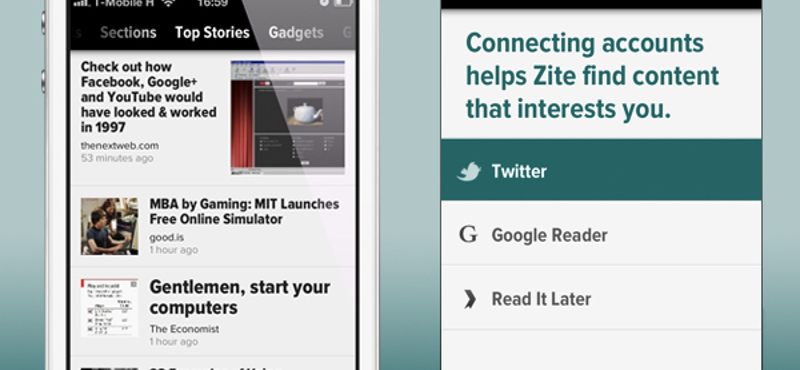 Már iPhone-ra is elérhető a Zite