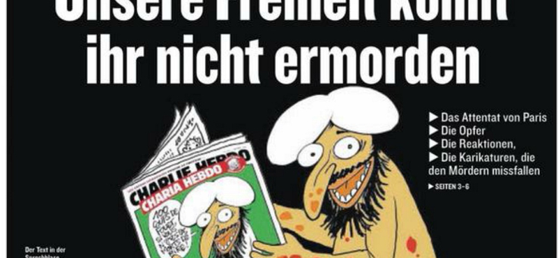 Fotók: Címlapjukkal tüntetnek a Charlie Hebdo mellett a lapok