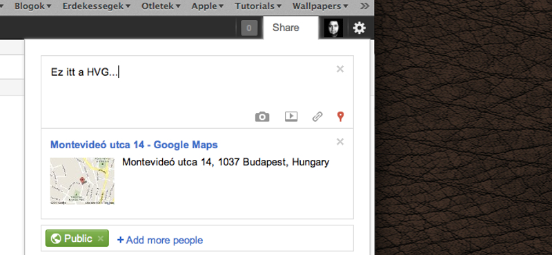 Google+ újítás: Google Maps helyek megosztása egy mozdulattal