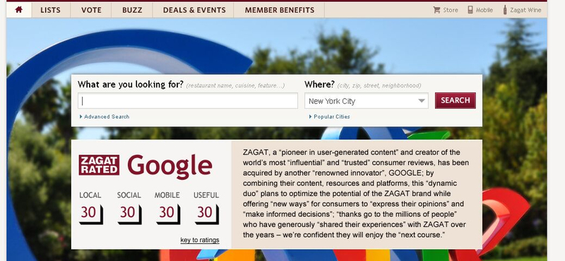 Újabb Google felvásárlás – elkelt a Zagat