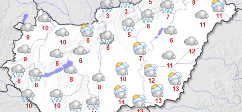 Nyugaton esni fog, keleten 15 fok is lehet szerdán