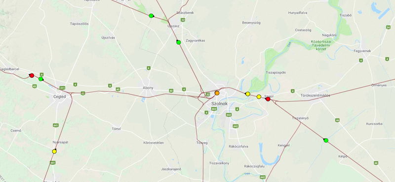 Megrongálódott a felsővezeték Szolnok mellett, jelentős késések várhatók