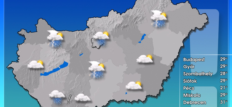 Egészen kibírható az idő ma, a Balaton 23, a Velencei-tó 23,5 fokos