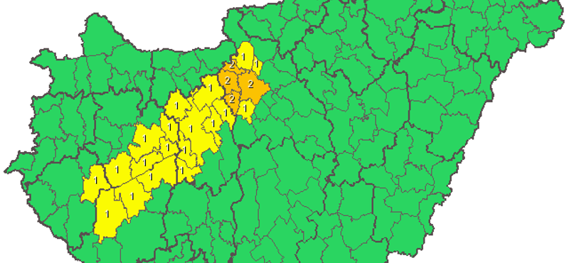 Erős szél: már másodfokú a riasztás Budapesten és környékén