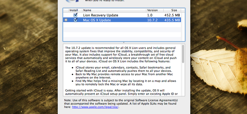 Letölthető az OS X 10.7.2-es frissítése