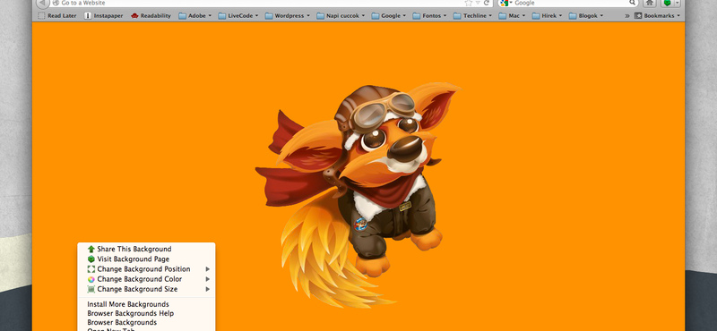 Szabjuk át a Firefoxot, állandóan változó hátterekkel