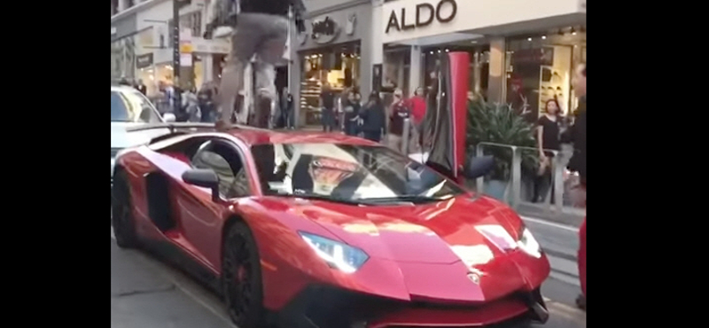 Videó: Lamborghinit rongál egy férfi, amíg el nem kapják