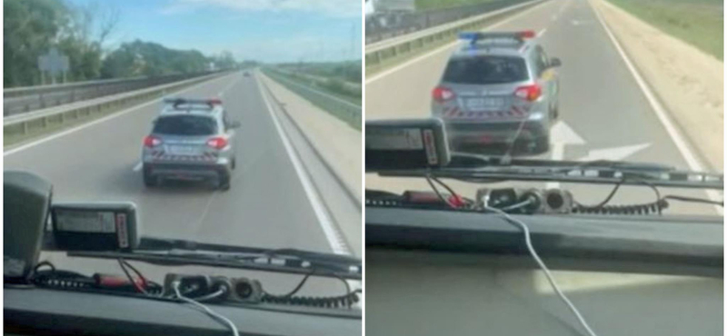 Mintha szándékosan tartotta volna fel a magyar katonai rendész a román kamionost - videó