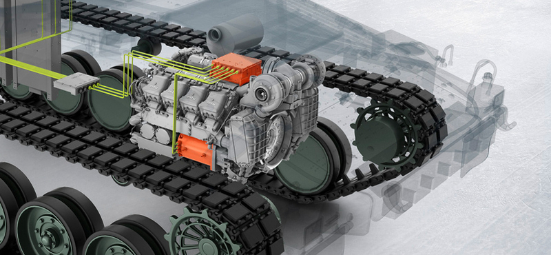 Hibrid V10-es dízelmotorral támadnak a legújabb tankok