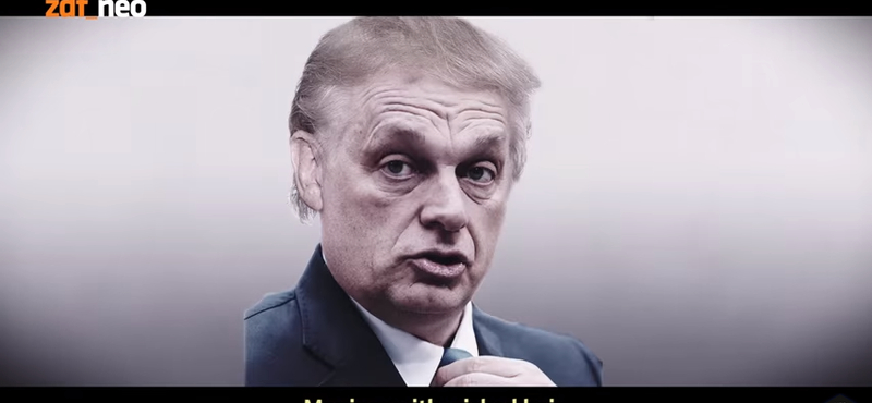 Berakták a főgonoszok közé a német köztévében a Trump-fejű Orbánt – videó