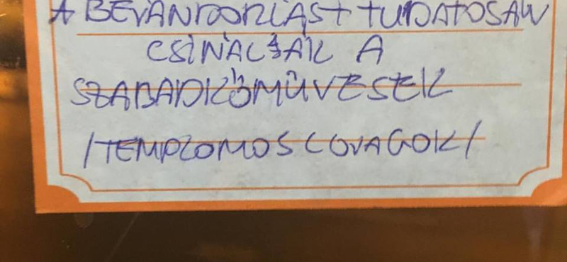 Iskolás vinyettán virít a 41-es villamoson a kvótakampány nagy leleplezése – fotó