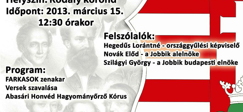 Zsidóbérenc liberálisokkal hirdette március 15-i rendezvényét a Jobbik