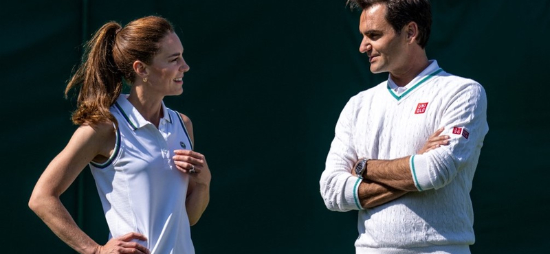 Katalin walesi hercegnővel lépett pályára Roger Federer Wimbledonban