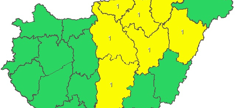 Kisüthet a nap, de több megyében riasztás van érvényben - térkép