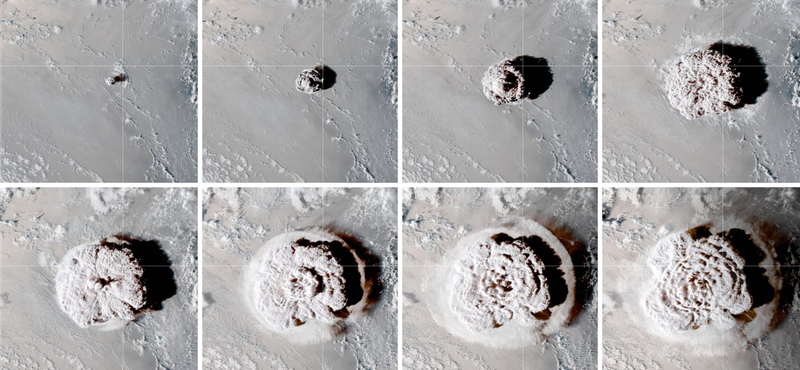 Rekordmagasságra, 58 kilométerre lökte fel a hamut a tongai vulkánkitörés
