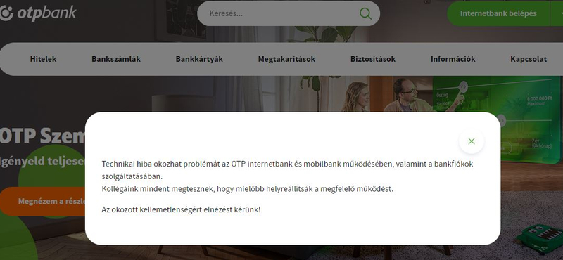Technikai hiba miatt akadozik az OTP netes és mobilbankja