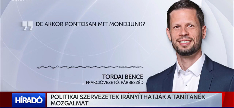 Tordai Bence: A HírTV riportere adta ki magát a Tanítanék tagjának, hogy hiteltelenítse a tiltakozást