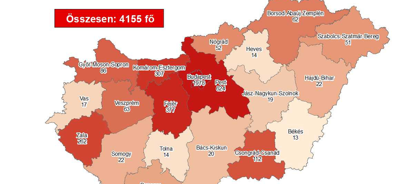Hárommal nőtt az aktív koronavírus-fertőzöttek száma, senki nem halt meg hétfőn