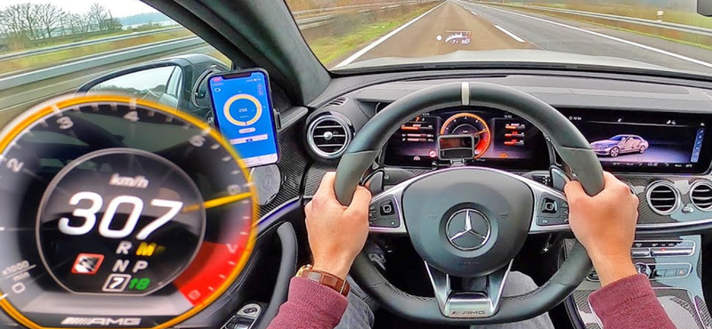 Kihajtották a 307 km/h-s maximumot a Mercedes-AMG E63 S-ből – videó