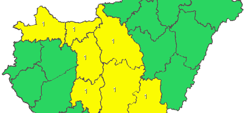 Ónos eső jöhet, hét megyére adtak ki figyelmeztetést – térkép