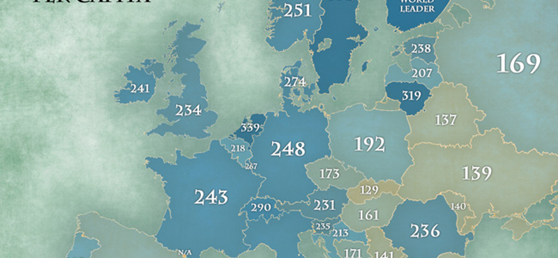 Térkép: Ki hinné, hogy ők a legnagyobb tejfogyasztók Európában