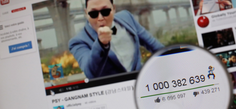 Kiakasztotta a YouTube számlálóját a Gangnam Style