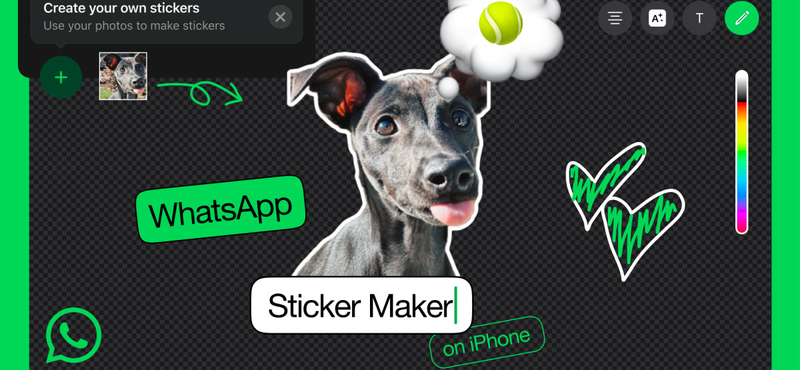 Újítás a WhatsAppon: egyedi matricákat készíthet akár a házikedvence fotójából is