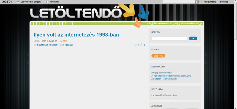 Milyen volt az internetezés 1998-ban?