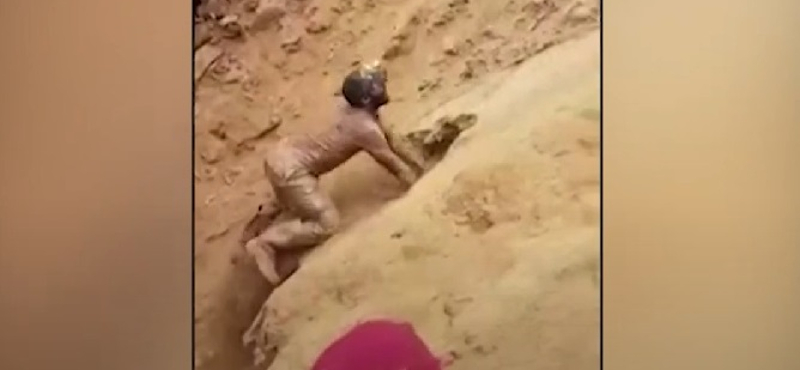 Puszta kézzel ásta ki az embereket a beomlott aranybányából – videó